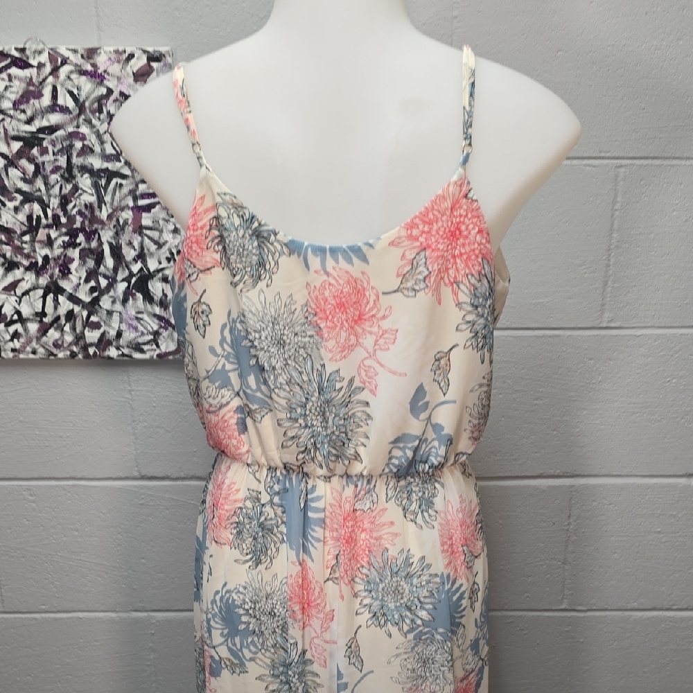 Lush Floral Maxi Dress in Pink and Blue - Picture 6 of 9